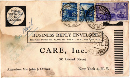 1,35 ITALY, VIA AIR MAIL, 1948(?), BUSINESS REPLY COVER TO NEW YORK - 1946-60: Marcophilia