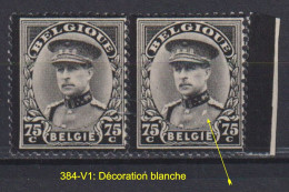 Belgique: COB N° 384 V1 (+ 384), Neuf, **, Sans Charnière. TB !!! - 1931-1960