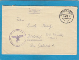FELDPOST AUS CROSSEN/ODER (KROSNO ODRZANSKIE,POLEN) NACH ZÜHLSDORF POST WANDLITZ,1941. - Covers & Documents
