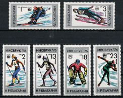 BULGARIE - JEUX OLYMPIQUES D'HIVER A INNSBRUCK  - N° 2186 A 2191 - NEUF** MNH - Winter 1976: Innsbruck