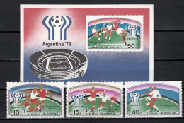 North Korea 1977 Football Soccer World Cup Set Of 3 + S/s MNH - 1978 – Argentina