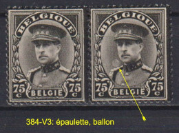 Belgique: COB N° 384 V3 (+ 384), Neuf, **, Sans Charnière. TB !!! - 1931-1960