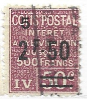 FRANCE COLIS POSTAL N°76 2D50 Q 50C LILAS (5) ) INTERET A LA LIVRAISON OBL - Used