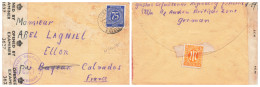 LETTRE. ALLEMAGNE. 31 12 45. KEYENBERG POUR LA FRANCE. CENSURE ANGLAISE - Lettres & Documents