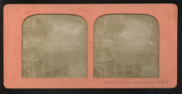 PHOTO STEREO CONTRE LA LUMIERE - PARIS EXPOSITION UNIVERSELLE 1889 - SECTION DES ARTS LIBERAUX - Stereo-Photographie