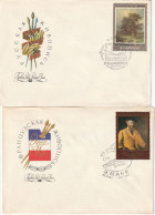 M 1475) UdSSR 1982 Mi# 5144, 5147 FDC: Gemälde - Eichen (Schischkin); Selbstporträt (Manet) - Cartas & Documentos