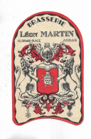 62 - Document Publicitaire Pour La Brasserie Léon MARTIN, 15 Grand-place à ARRAS ( Pas-de-Calais ) - Advertising