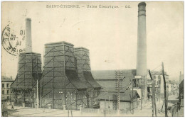 42 SAINT-ETIENNE. Usine Electrique 1914. Timbre Absent - Saint Etienne