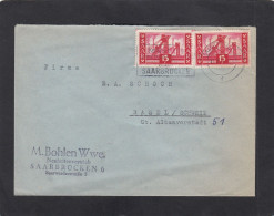 FIRMENBRIEF AUS SAARBRÜCKEN NACH BASEL,1956. - Storia Postale