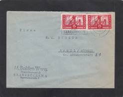 FIRMENBRIEF AUS SAARBRÜCKEN NACH BASEL,1956. - Lettres & Documents