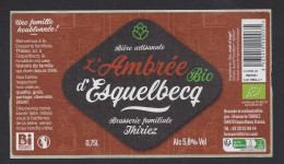 Etiquette De Bière Ambrée   -    Brasserie  Thiriez  à  Esquelbecq  (59) - Beer