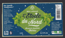 Etiquette De Bière Blonde  -  L'Etoile Du Nord   -    Brasserie  Thiriez  à  Esquelbecq  (59) - Bier