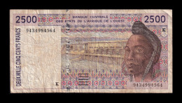 West African St. Senegal 2500 Francs BCEAO 1994 Pick 712Kc Bc F - États D'Afrique De L'Ouest