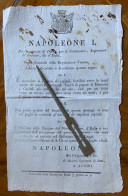 NAPOLEONE - MANIFESTO(23x40)-  DEPUTAZIONE VENETA : " PROROGA DEI PAGAMENTI...."  MILANO 25/6/1806 - Documenti Storici