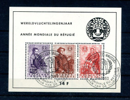 Belgien Block 26 Weltflüchtlingsjahr 1960 Vollstempel Sonderstempel Ersttag 7.4. - Used Stamps