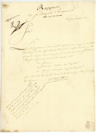 Napoleon BONAPARTE (1769-1821) Autographe Porto Ferraio 1814 Elba Drouot Cambronne Corses - Andere & Zonder Classificatie