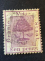 ORANGE FREE STATE  SG 68  1d Purple  FU - Estado Libre De Orange (1868-1909)