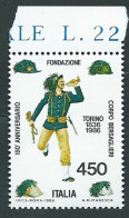 Italia, Italy, Italie, Italien 1986; 150° Anniversario Corpo Dei Bersaglieri. Nuovo. - Militaria