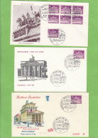 3 VERSCHIEDENE FDC BERLINER STADTBILDER ERGÄNZUNGSWERT 3 PF. 1. 3. 1963. - 1948-1970