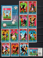 North Korea 1978 Football Soccer World Cup, Space Set Of 12 + S/s MNH - 1978 – Argentine