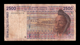 West African St. Senegal 2500 Francs BCEAO 1993 Pick 712Kb Bc F - États D'Afrique De L'Ouest