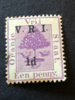 ORANGE FREE STATE  SG 102  1d On 1d Purple - Stato Libero Dell'Orange (1868-1909)