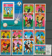 North Korea 1978 Football Soccer World Cup, Space Set Of 12 + S/s Imperf. MNH -scarce- - 1978 – Argentina