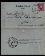 Karten - Brief ( Zálepka) Vom  5.I.1887 - Cartas & Documentos