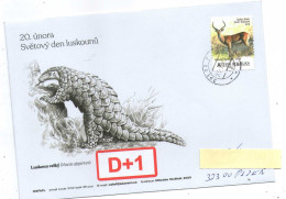 Czech Republic - Pangolin World Day, Special Cover, Personalised Stamp, Postage Used - Altri & Non Classificati