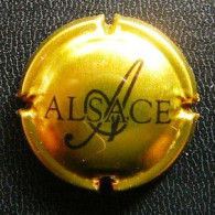 (ds-001)  Capsule  Cremant D'Alsace   Zwart/goud   Noir/or - Mousseux