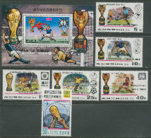 North Korea 1978 Football Soccer World Cup Set Of 6 + S/s MNH - 1978 – Argentina