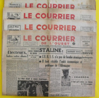 4 N° Journal Le Courrier De L'Ouest De 1946-1947 Staline Hanoi Annam Ho-Chi-Minh Japon Bao-Dai Madagascar Molotov - Altri & Non Classificati