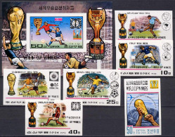 North Korea 1978 Football Soccer World Cup Set Of 6 + S/s Imperf. MNH -scarce- - 1978 – Argentine