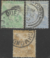 Cape Of Good Hope (CoGH). 1893-98 Hope. New Colours. 3 Used Values To 1/- SG 61etc. M5026 - Cabo De Buena Esperanza (1853-1904)