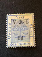 ORANGE FREE STATE  SG 108  6d On 6d Blue  MH* - Oranje Vrijstaat (1868-1909)