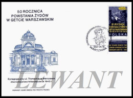 POLAND - 1993.04.18. 50th Anniversary Of Jews In The Warsaw Ghetto - FDC - Storia Postale