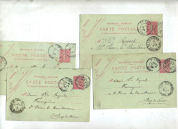 Lot 21 Carte Postal + 2 Carte Lettre Cachet Sur Semeuse à Voir - Standard Postcards & Stamped On Demand (before 1995)