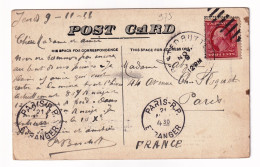 Post Card 1911 Crested Butte Colorado Elk Mountain House Hubbard USA Paris France Two Cents Red Washington - Covers & Documents