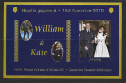 Aitutaki 2011 Prince William & Kate Royal Engagement $8.10 Miniature Sheet MNH - Aitutaki