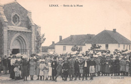 LENAX (Allier) - Sortie De La Messe - Ecrit (2 Scans) - Otros & Sin Clasificación