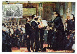 Tarjeta Con Matasellos Commemorativo De 100 Años De Las Camaras De Comercio - Cartas & Documentos