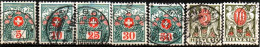 SCHWEIZ, SUISSE 1910 - 1924,  MI  31, 32, 35, 36, 37,  42,43,  LOT PORTOMARKEN, GESTEMPELT, OBLITERE - Taxe