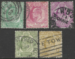 Cape Of Good Hope (CoGH). 1902-04 KEVII. 5 Used Values To 1/-. SG 70etc. M5028 - Cape Of Good Hope (1853-1904)