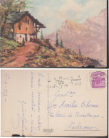 CARTOLINA : ILLUSTRATA DA A. PRATESI - PAESAGGIO MONTANO 1962 Edit. NMM. - Andere & Zonder Classificatie