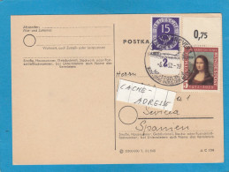 POSTKARTE MIT SONDERSTEMPEL "HANNOVER MESSEGELÄNDE DEUTSCHE INDUSTRIE" NACH SEVILLA ,SPANIEN,1952.NR 129 MIT UNTERRAND. - Briefe U. Dokumente