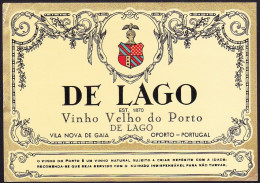 Port Wine Label, Portugal - DE LAGO Vinho Velho Do Porto -|-Vila Nova De Gaia, Oporto - Autres & Non Classés