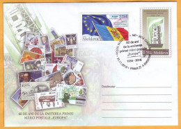 2016 Moldova Moldavie Moldau 60 Years. FDC  The First Postage Stamps "EUROPA - CEPT". Envelope - Idee Europee