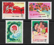 China 1972 First Asian Table Tennis Championships Sc. 1099-1102 MNH ** Chine Championnats Asie Tennis De Table ** - Ungebraucht