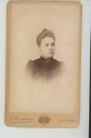 PHOTOS ORIGINALES - CDV AV. 1900 - Portrait Femme élégante - Photo COUTURIER , LE MANS - Old (before 1900)