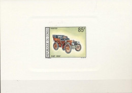 Congo Brazaville 1966, Old Car, FIAT 1902, Block COLOUR PROOFS - Mint/hinged